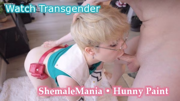 Hunny Paint - Blonde TGirl's Private POV Cock Sucking | Transgender Video